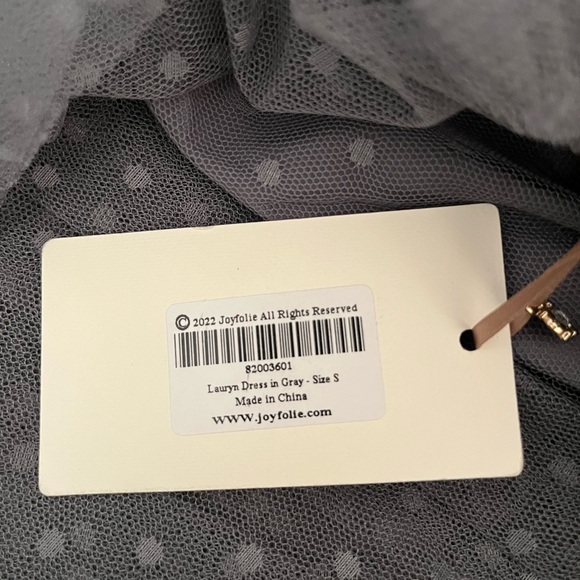 Joyfolie Mia Joy Lauryn Gray Dress NWT Women’s Small BOHO - Picture 2 of 7